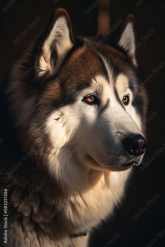 Alaskan Malamute Portrait