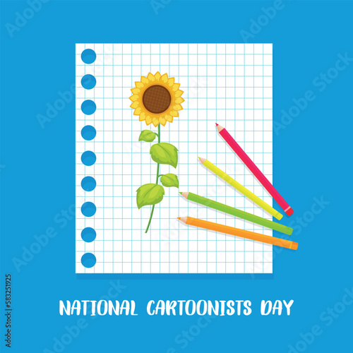 national cartoonists day. Design suitable for greeting card poster and banner