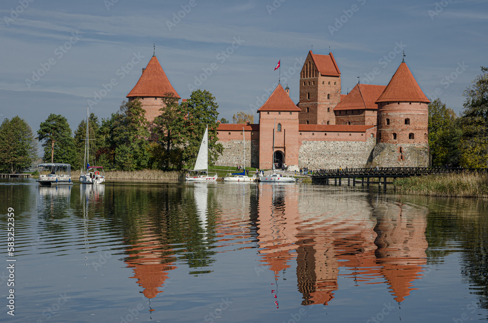 Trakai Island Castle on Galve Lake, Trakai, Lithuania
