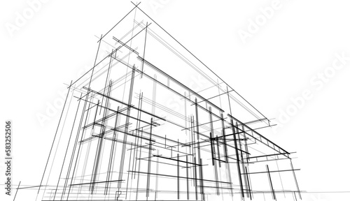 sketch of a house