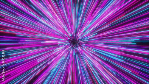 abstract purple background with stars. light burst. metaverse texture, light path, travelling, starburst texture, neon, fast travel, vortex, space tunnel, purple pink and blue, neon background,
