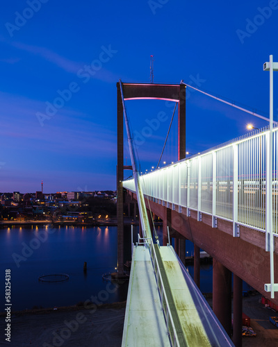 Illuminated Night at Gothenburg Bridge