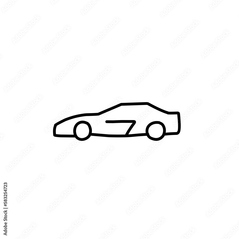 Car vector line icon