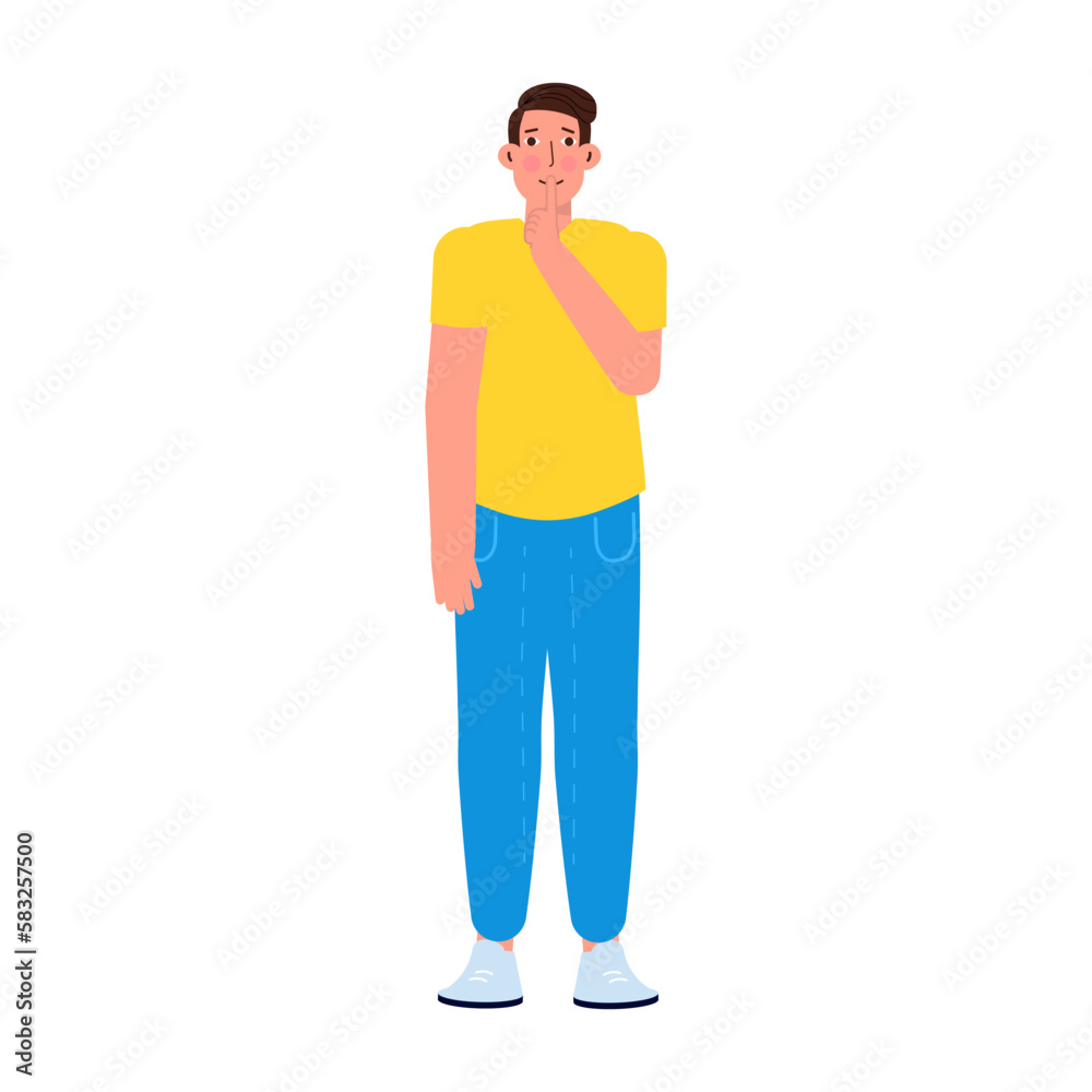 Asks for silence concept. Be silent sign. Vector illustration. Asks for silence concept. Be silent sign. Vector illustration.