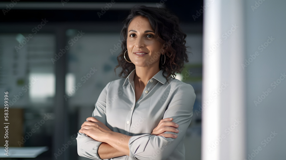 Entrepreneur woman empowered in her company Entrepreneur woman empowered in her company