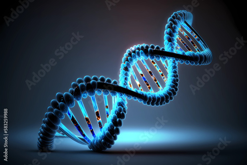 DNA helix 3D model photo