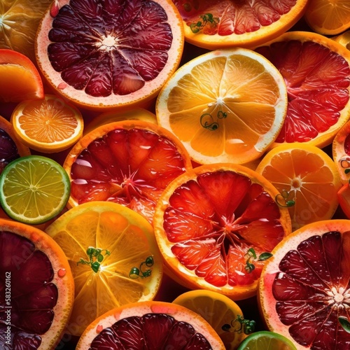 Colorful citrus salat wallpaper, AI generated