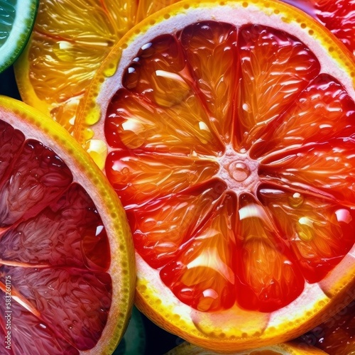 Colorful citrus salat wallpaper, AI generated