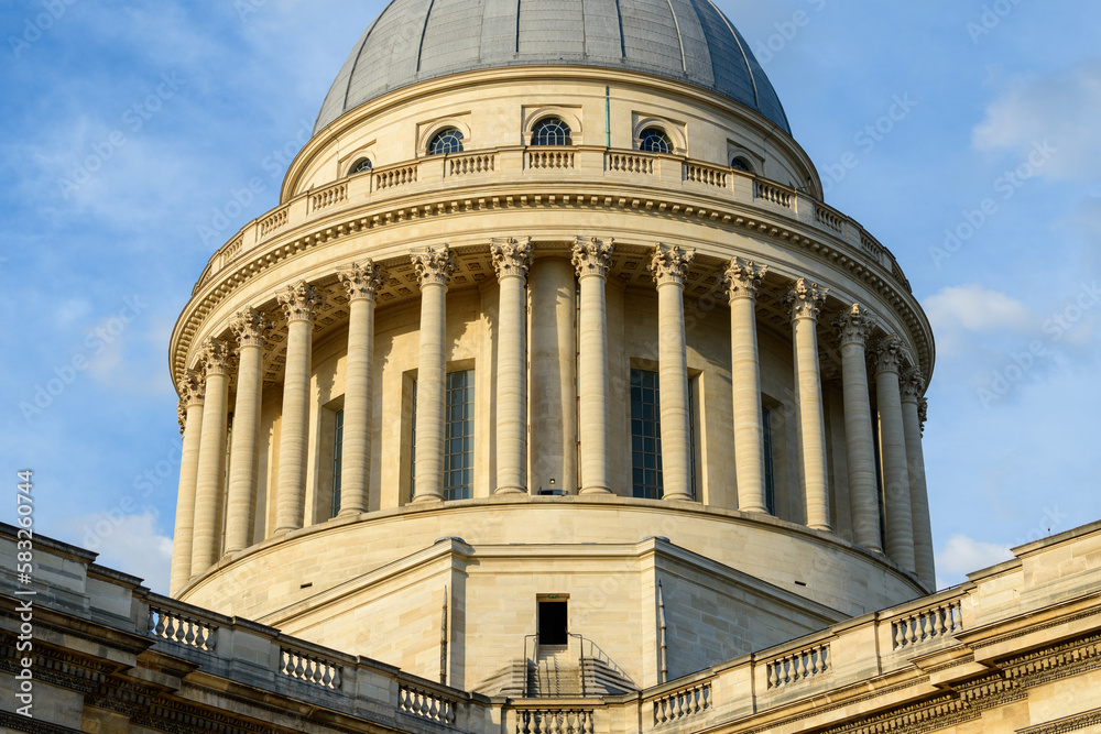 The Pantheon , in Europe, in France, in Ile de France, in Paris, in summer, on a sunny day.