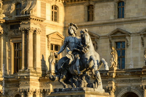 The Louvres , in Europe, in France, in Ile de France, in Paris, in summer, on a sunny day.