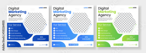 Digital marketing Agency banner for social media post template