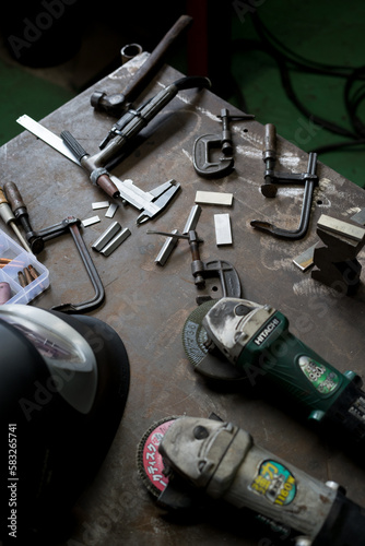 Scene of parts being welded by TIG welding
