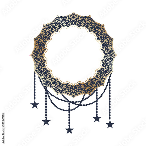 mandala with star garland