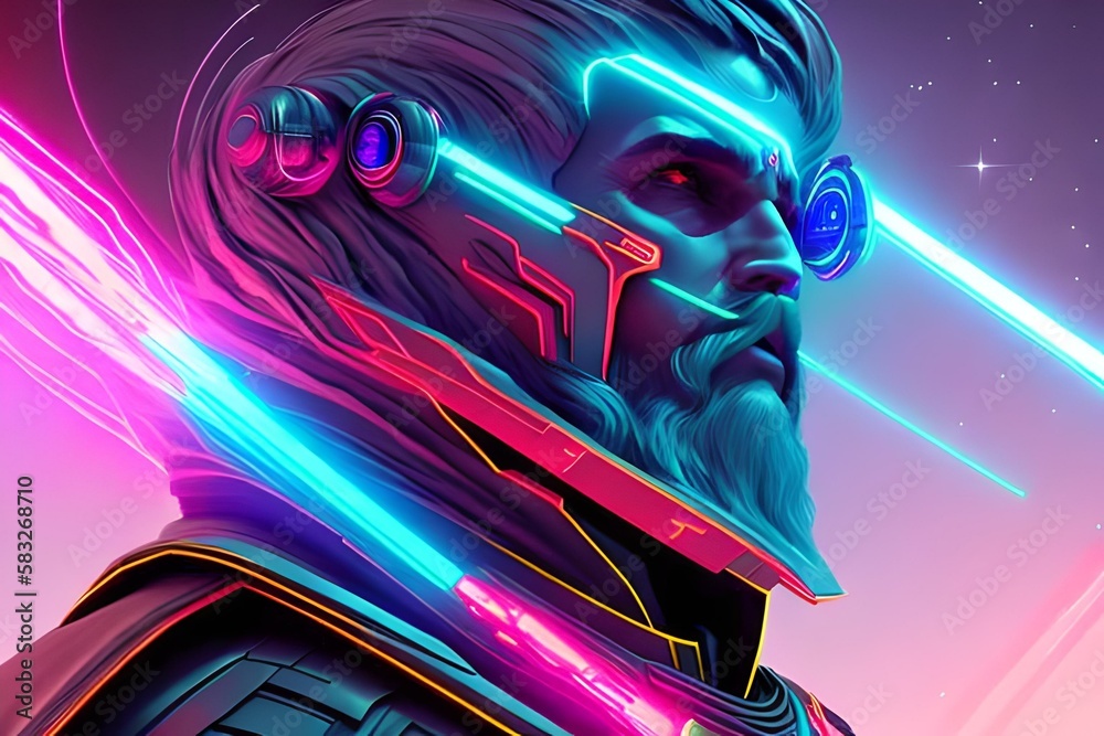 Man Mage, Science Fiction Generative AI Man Mage, Science Fiction Generative AI
