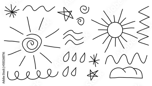 hand drawn sun