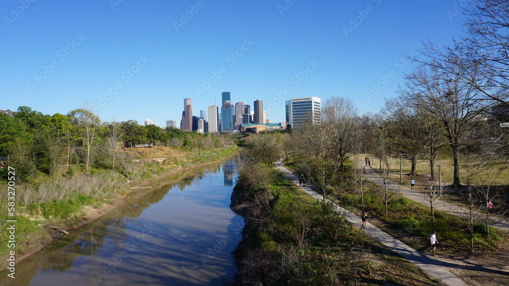 Houston view from Memorial Park