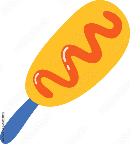 Chicken drumstick on stick