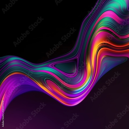 iridescent wave background or wallpaper