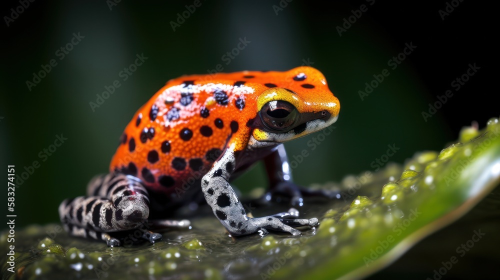 Fototapeta premium Poison Dart Frog. Gen AI