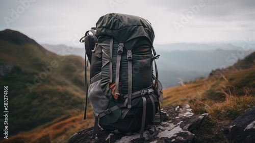 Experience the thrill of mountain adventure camping, GENERATIVE AI