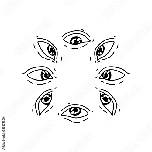 vector illustration of couple eyes concept