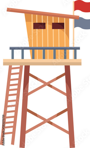 Wooden lifeguard station