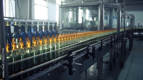 From production line to packaging  photos of bottling factories in action  factor bootle  GENERATIVE AI