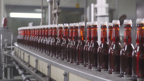 From production line to packaging  photos of bottling factories in action  factor bootle  GENERATIVE AI