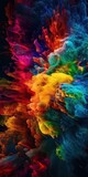 Vibrant Color Splash Web Banner Background for Design and Marketing. Generative AI.
