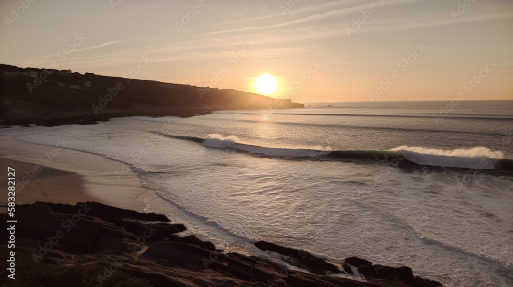 Sunset over the cove