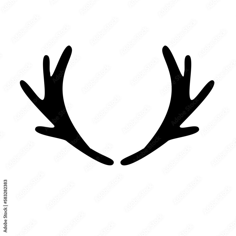 silhouette of deer antlers
