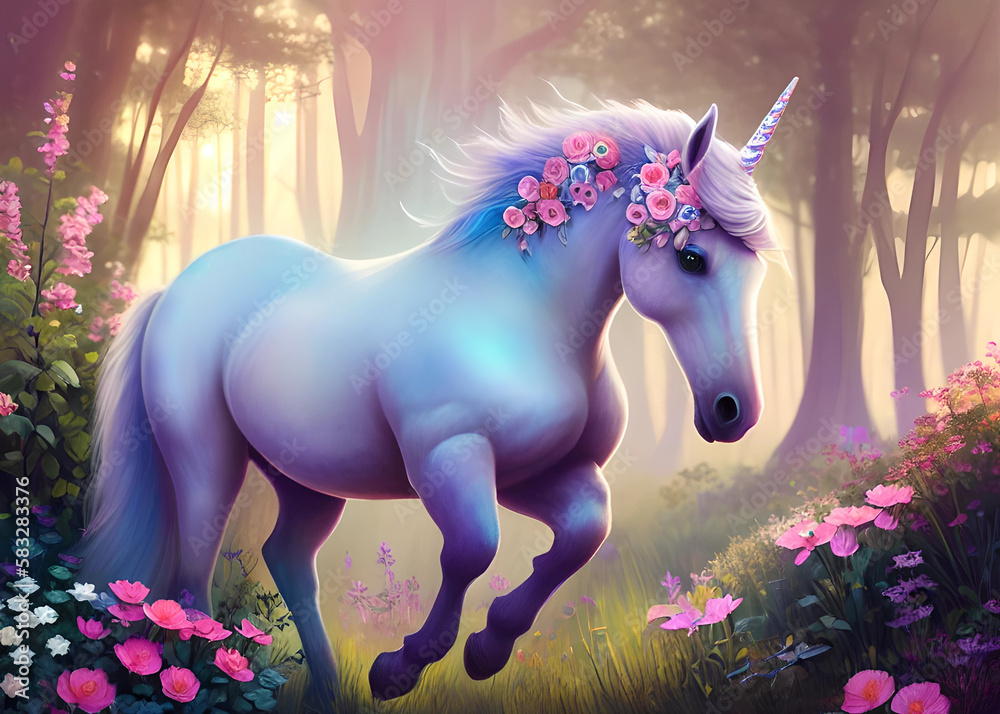 3dRose Gartenflagge 'Einhorntor' – 30,5 X 45,7 Cm, Mit Weißem Einhorn & Goldenem Tor Auf Halbtransparentem Polyester