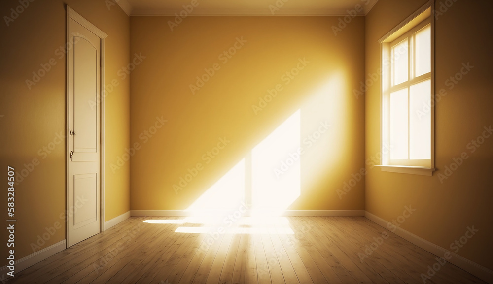Sun lit house interior blank minimal architectural design backdrop Sun lit house interior blank minimal architectural design backdrop