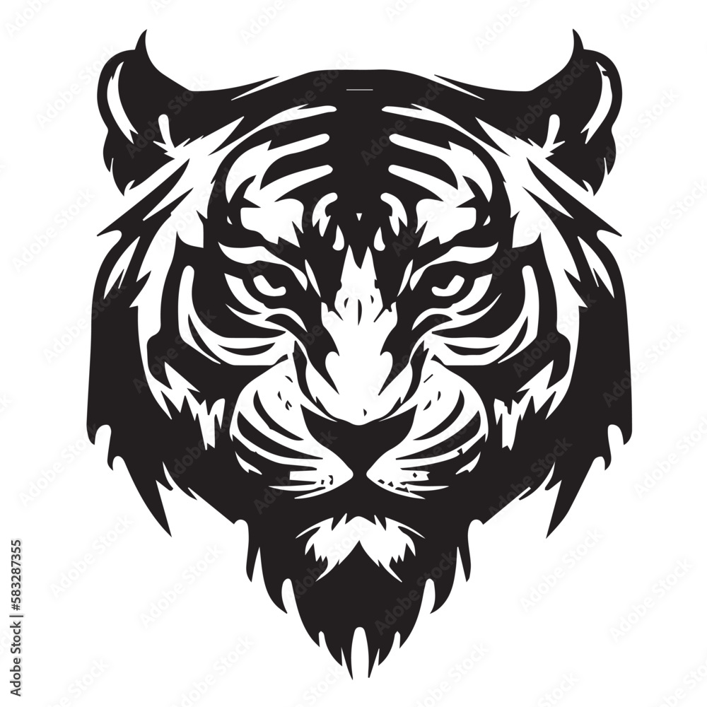 Tiger vector image on a white background. Vector illustration logo ...