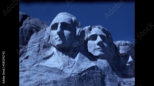 Mount Rushmore Footage 1960 - Archival home movie footage of Mount Rushmore in the early 1960s