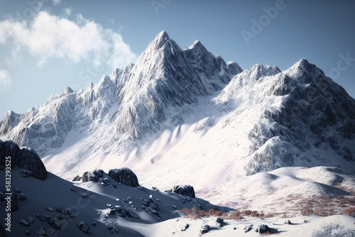 swiss mountains in winter - made with generative ai © Chris