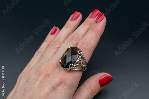 Fancy ring background, old vintage jewelry concept, promotional photo for an online jewelry store 