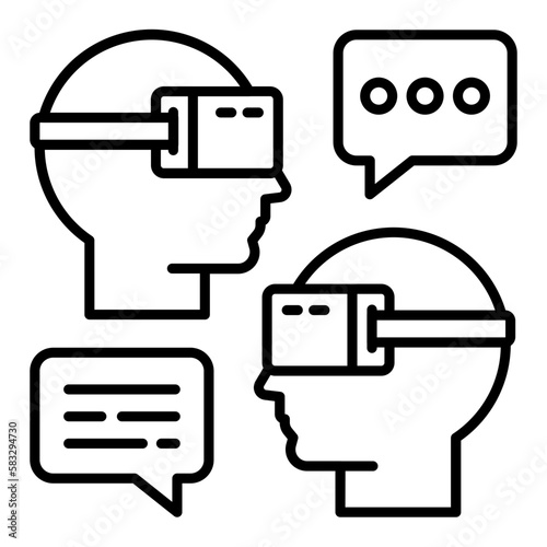 VR Meeting Outline Icon