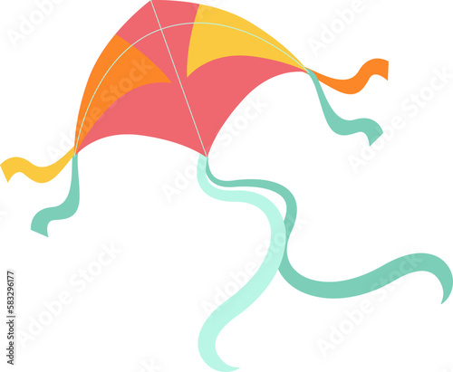 Flying kite illustration