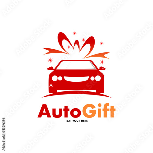 Auto gift logo template illustration