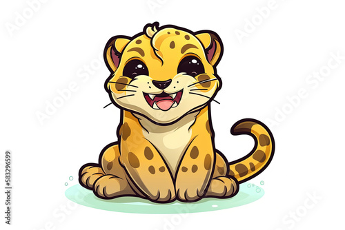 cute panther vector illustration