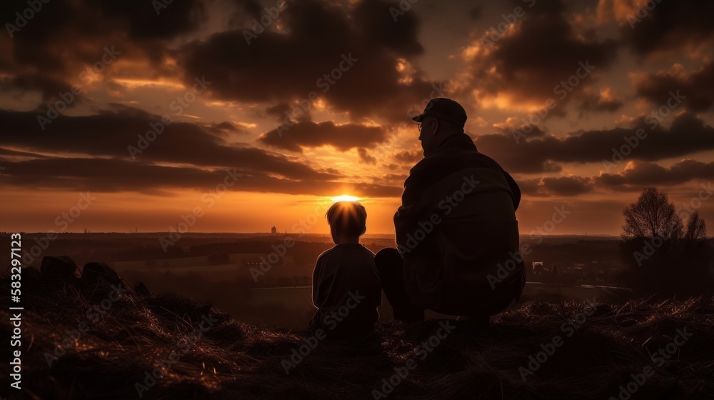 Father and Son Adventures: Creating Memories During Golden Hour, GENERATIVE AI