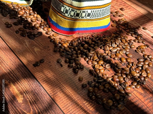 Fototapeta Naklejka Na Ścianę i Meble -  Pure and fresh Colombian coffee