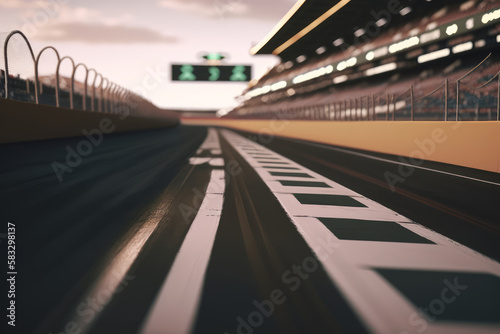 racing road, car track Generative AI