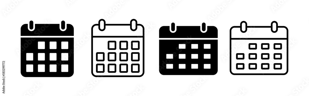 Calendar icon vector for web and mobile app. Calender sign and symbol. Schedule icon symbol Calendar icon vector for web and mobile app. Calender sign and symbol. Schedule icon symbol