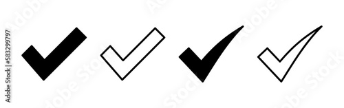 Check mark icon vector for web and mobile app. Tick mark sign and symbol
