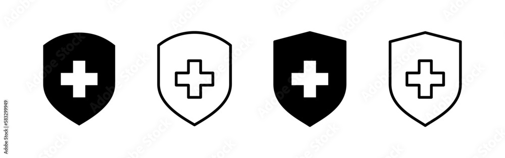 Obraz premium Health insurance icon vector for web and mobile app. Insurance document sign and symbol