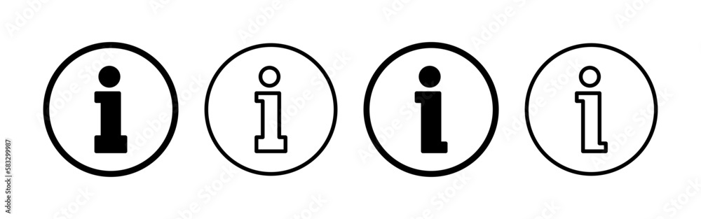 Info sign icon vector for web and mobile app. about us sign and symbol. Faq icon Info sign icon vector for web and mobile app. about us sign and symbol. Faq icon