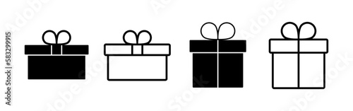 Gift icon vector for web and mobile app. gift sign and symbol. birthday gift