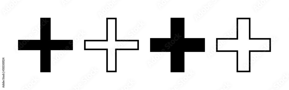 Plus Icon vector for web and mobile app. Add plus sign and symbol Plus Icon vector for web and mobile app. Add plus sign and symbol